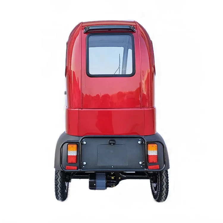 outdoor travel disabled four wheel enclosed cabin mobility 4 wheel  scooter electric elderly scooter with LED light