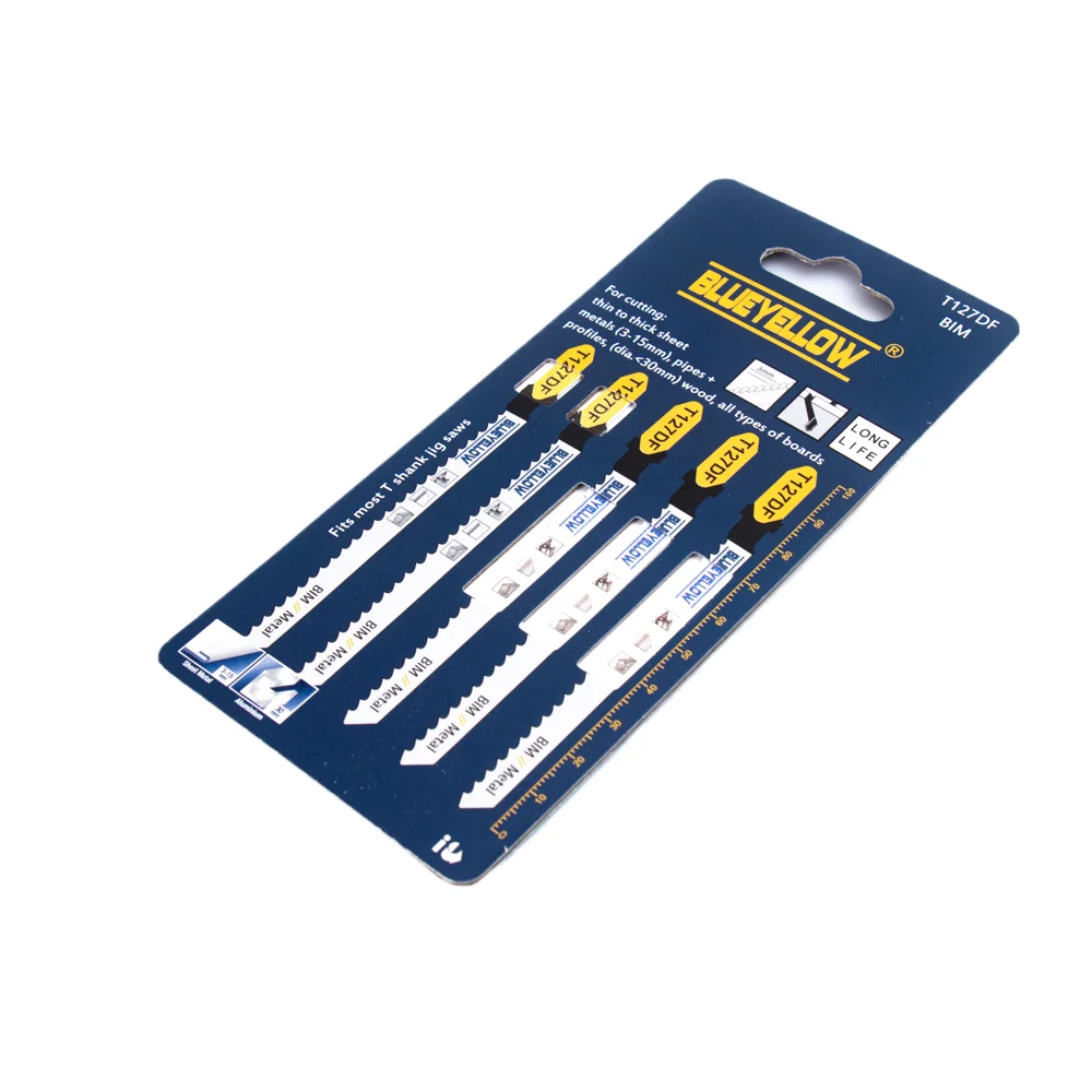 T127DF 8TPI Bi-Metal T-Shank Jig Saw Blades for Scroll Cuts in Wood