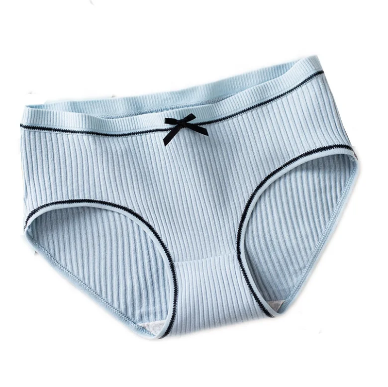 Hotsale Pure Cotton  Panties Lady Thread Princess Bow Sexy Medium Waist Panties Ladies Large Size Briefs