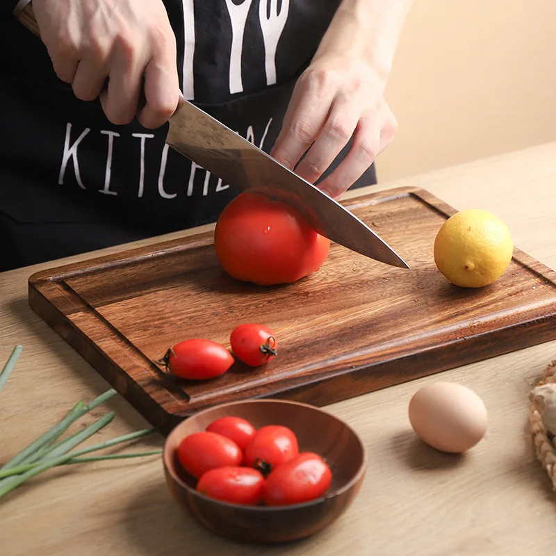 JOYWAVE Hot Sale Custom Wooden Chopping Board Wholesale Acacia Wood Cutting Board for Meat Cheese Vegetables Fruits