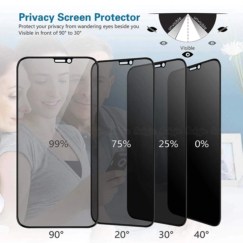 
9d full coverage tempered glass film privacy screen protector for iphone x xr 12 13 pro max screen protectors 