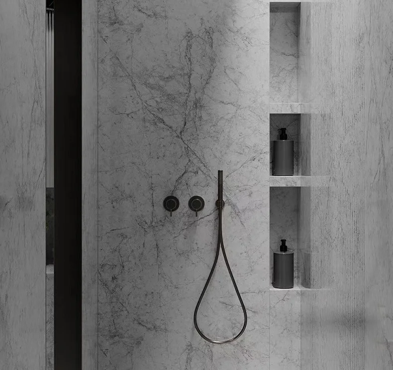 Watermark 304 Stainless Steel Brushed Gold Finish Pin Handle Shower Set Brauseset SUS 316 Shower Faucet Set doccia