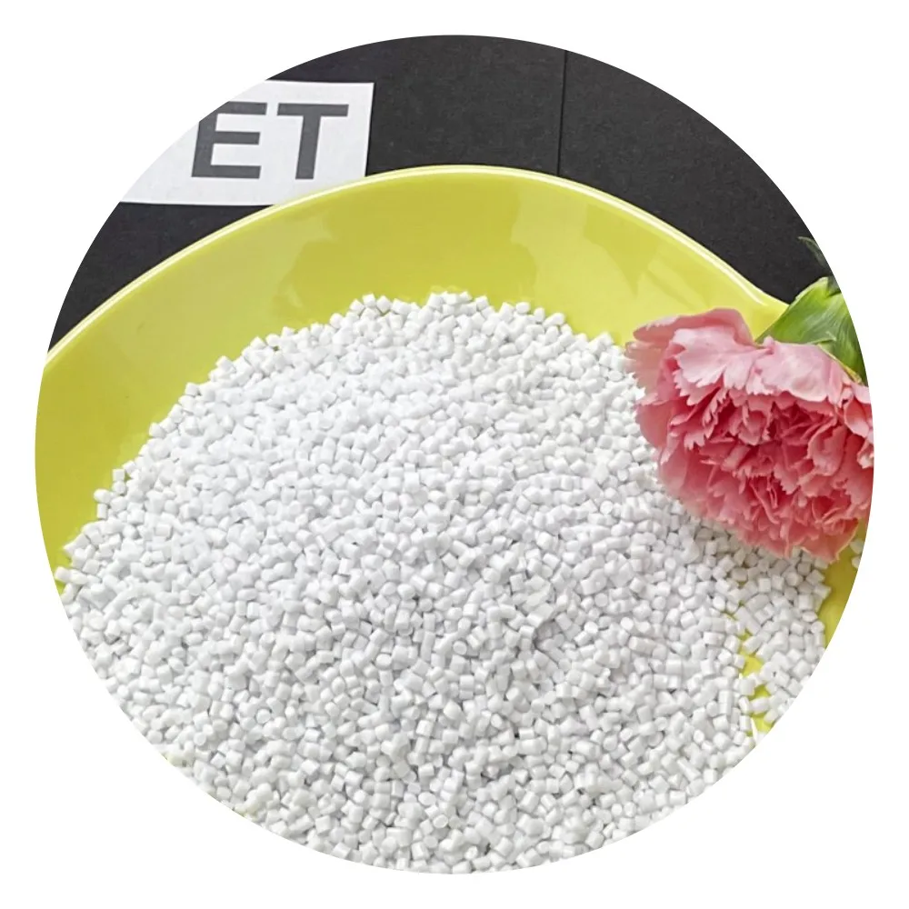 Wholesale PET plastic materials supply wear-resistant injection molding grade particles of gold plastic jade