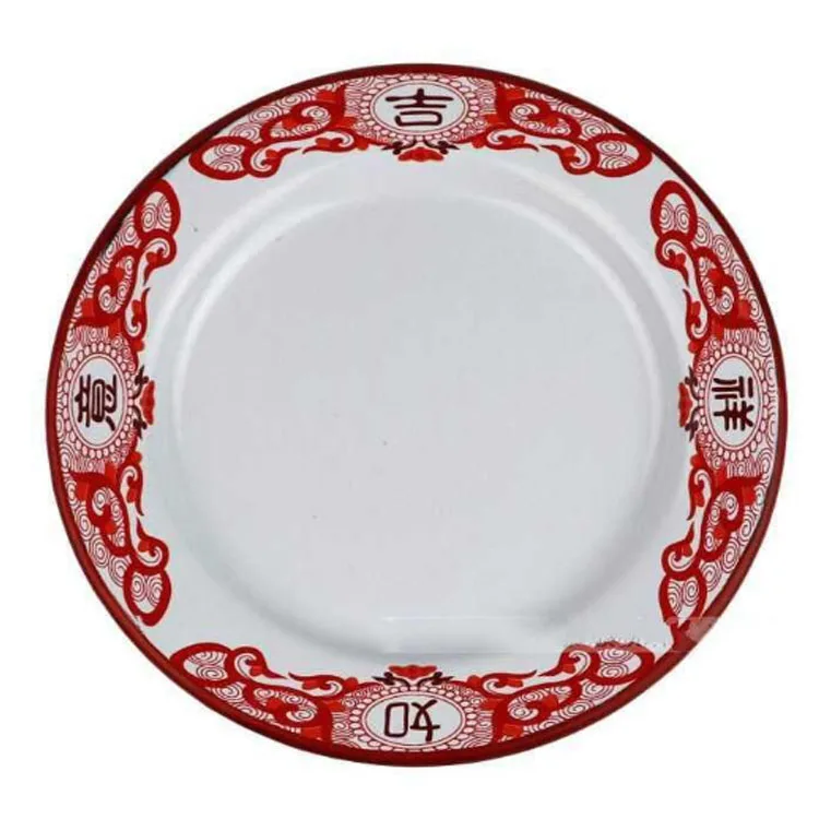 2022 популярная эмалированная посуда много цветов эмалированный металлический чайный пакетик для кемпинга поднос номера в отеле