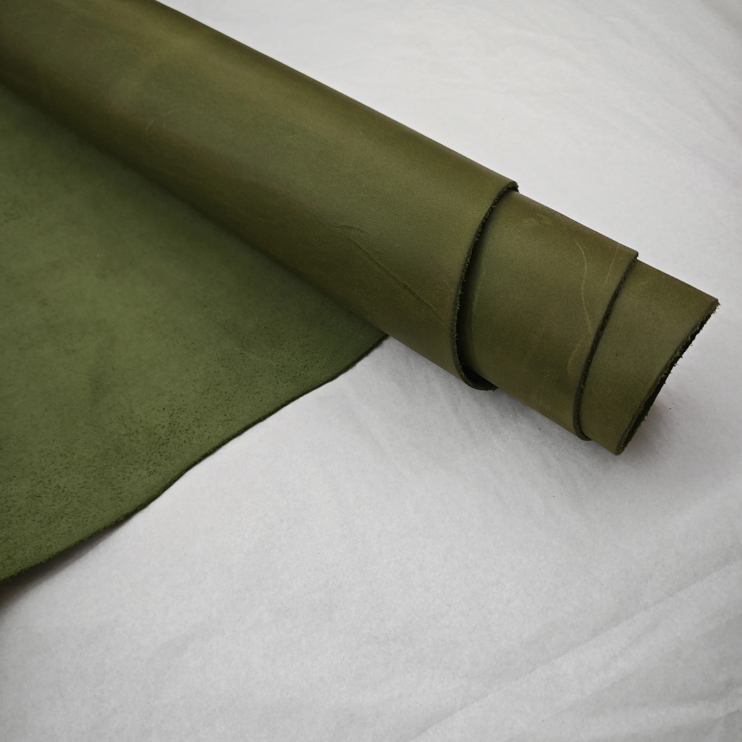 Vintage Oil Wax Crazy Horse Genuine Cowhide Leather For Keychain Wallet