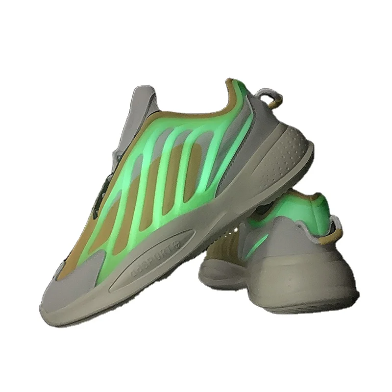 Fashion trend thick-soled sports casual shoes night light Korean sneakers for men