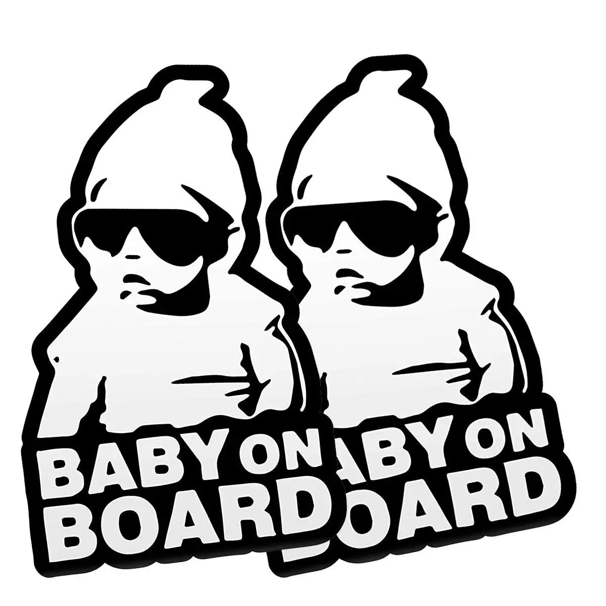 Custom Hot Selling Baby on Cars Board Sign Kids Safety Warning Sticker Notice Board With Suction Cups Die Cut Stickers