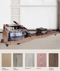 Gym Equipment Cardio Exercise Fitness  Solid Wood Water Rowing Machine Trainer
