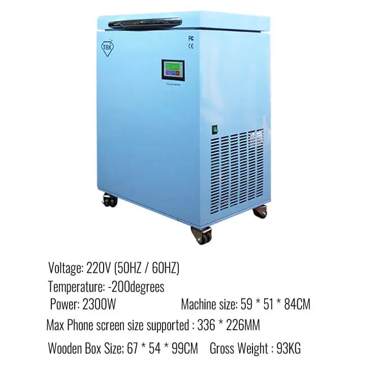 Wholesale Price Minus 200 Degree Freeze LCD Glass Separator Touch Screen LCD Separating Machine