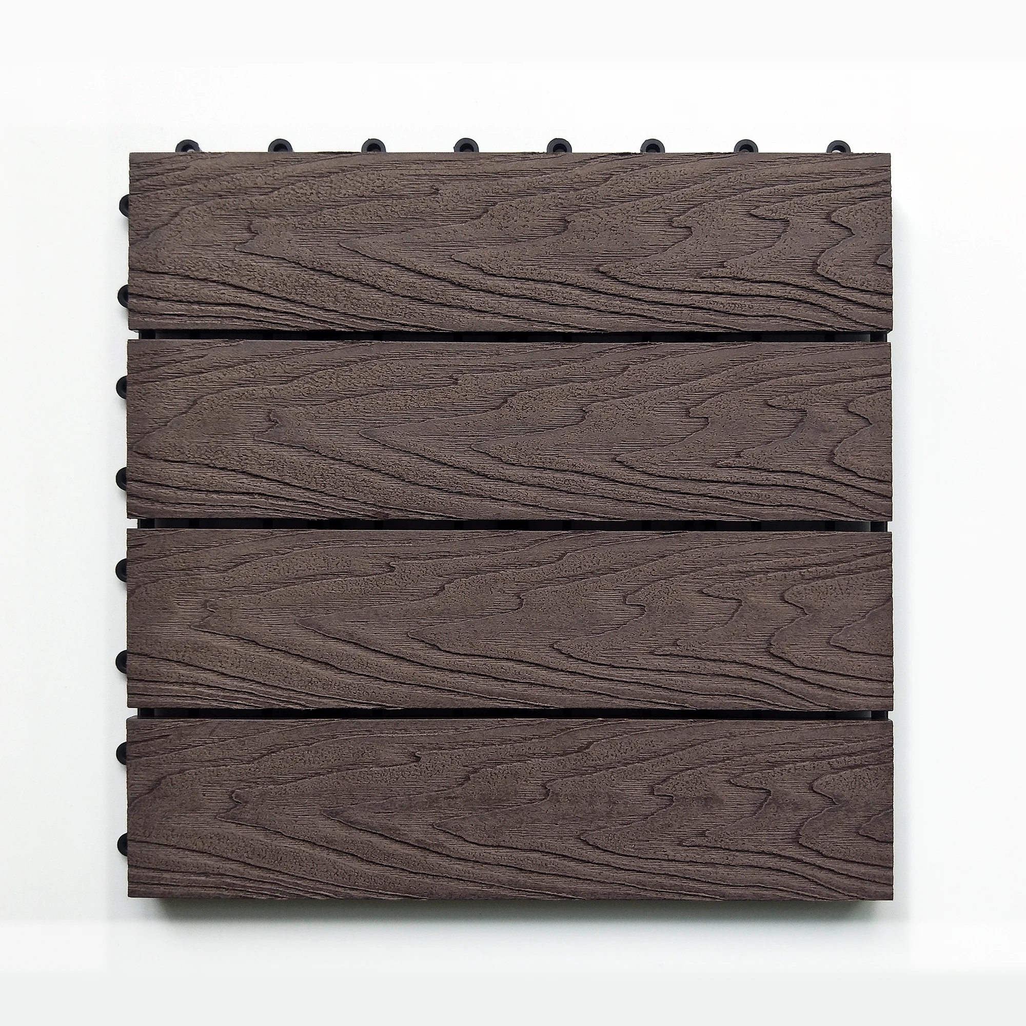 DIY wood plastic composite floor patio garden swimming pool balcony piso walkway roof tiles WPC board interlocking deck tiles