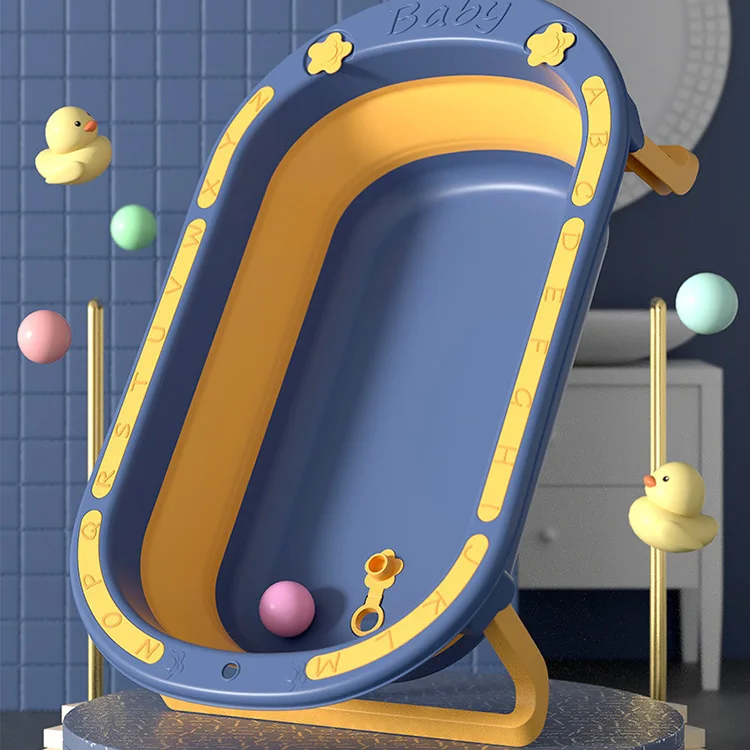  2020 New Design Baby Foldable Bathtub Kids Portable Bath Tub For
