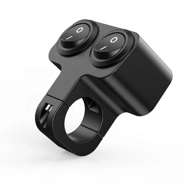 22 мм 12 В Max10A мотоцикл алюминиевый сплав двойной ВКЛ-ВЫКЛ Клавишные переключатели руль переключатель фары