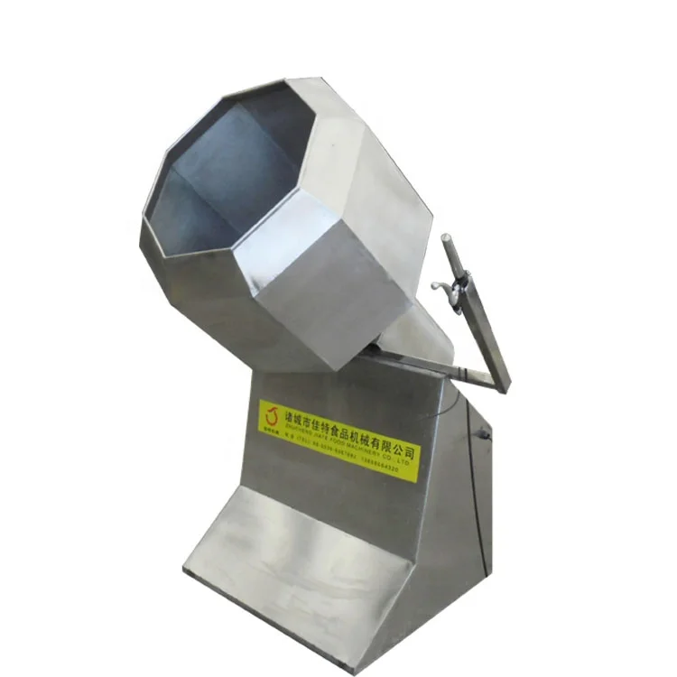 Drum fried food potato chips snacks seasoning machine octagonal automatic flavoring machine
