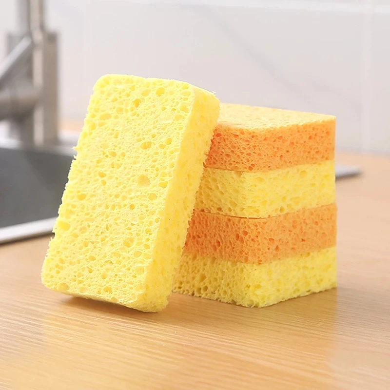 Cellulose Sponges,Heavy Duty Scrub Kitchen Sponge,Clean Tough Messes Without Scratching Sponges Kitchen