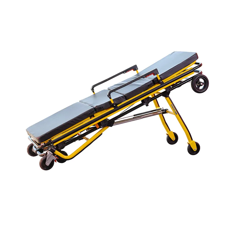 Luxurious Collapsible Ambulance Stretcher Multifunctional Hospital Aluminum Alloy Emergency Foldable Trolley Size