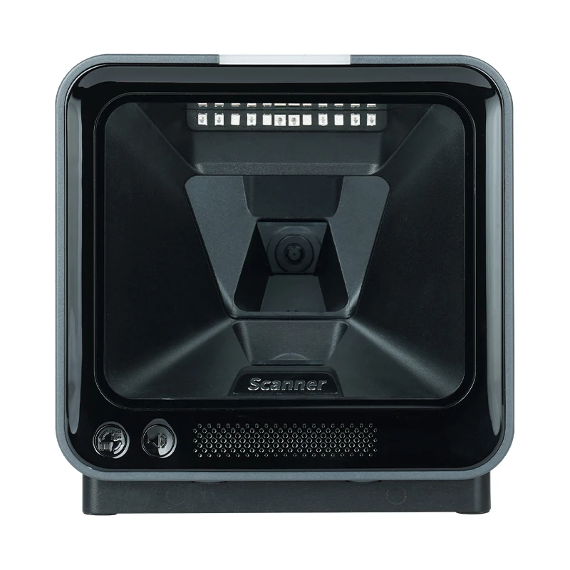 2024 New 2D QR Code Barcode Scanner Desktop Handsfree Table top code reader with ultra high performance