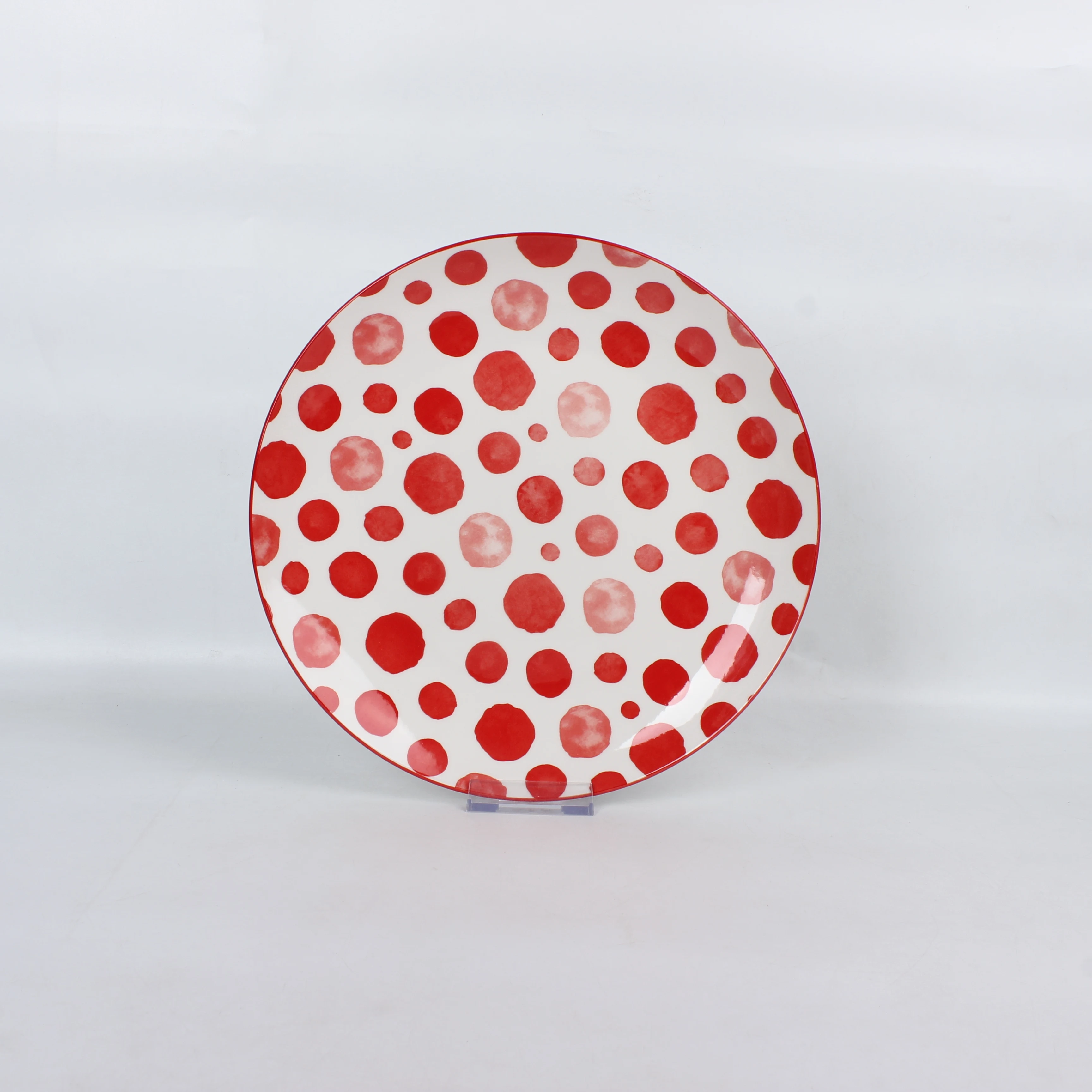 High quality 7.5 inch ceramic dishes set pad printing ceramic plates porcelain plates