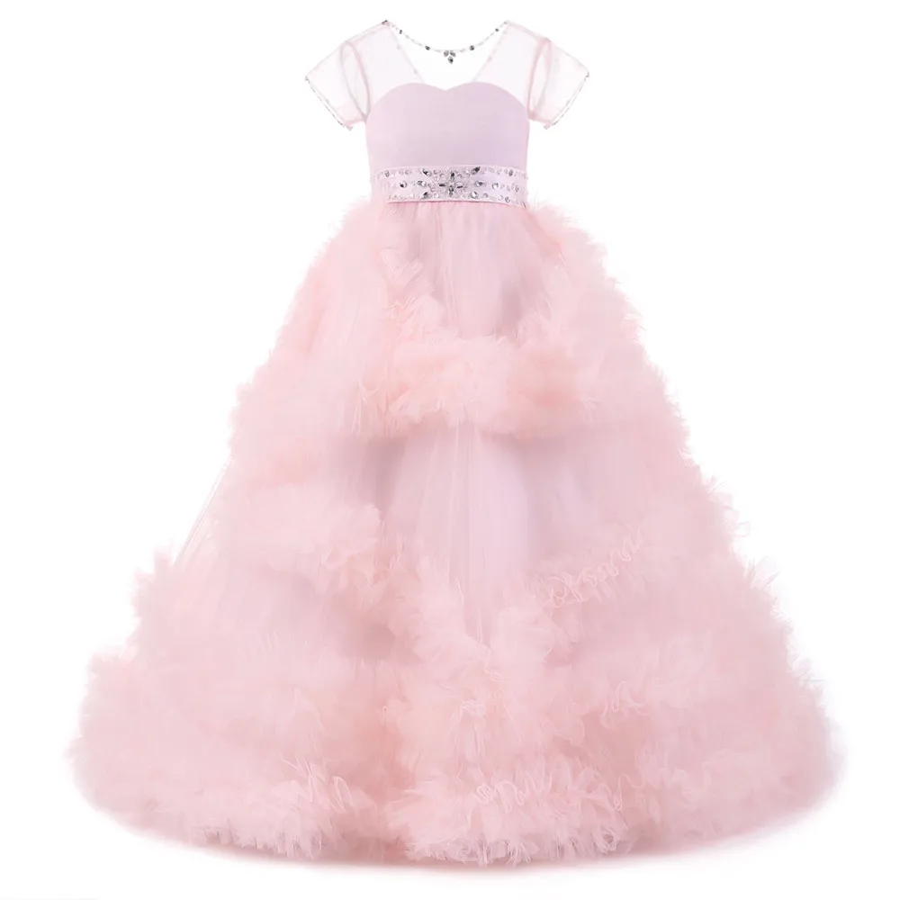 
Girls Wear Fashion Luxury Elegant Banquet Prom Formal Children Ball Gown Kids Luxury Dress For Kids Girl 