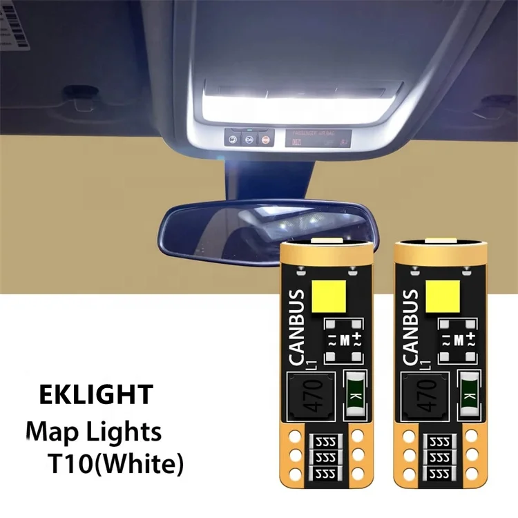 Canbus 3030SMD T10 194 168 2825 led License Plate Light 921 Amber red white car interior side market led bulb