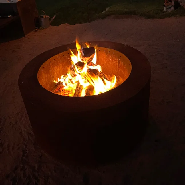 Kingjoy double layer smokeless corten steel charcoal fire pit