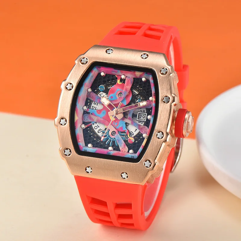 Fashion Richard Universal Wristwatch Calendar Watch Analog Quartz Wholesale 8123 New Luxury Wrist Watch Glass Plastic Alloy 20mm