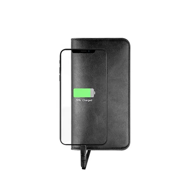 New Fashion Leather Power Bank Wallet Men Wallet With Power Bank,Money Purse With Card Holder