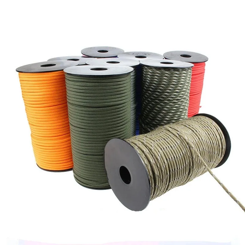 Spool Packaging 4mm hank packing 7 inner cores paracord 550lbs Parachute Cord for  Survival Bracelet 100meters/spool