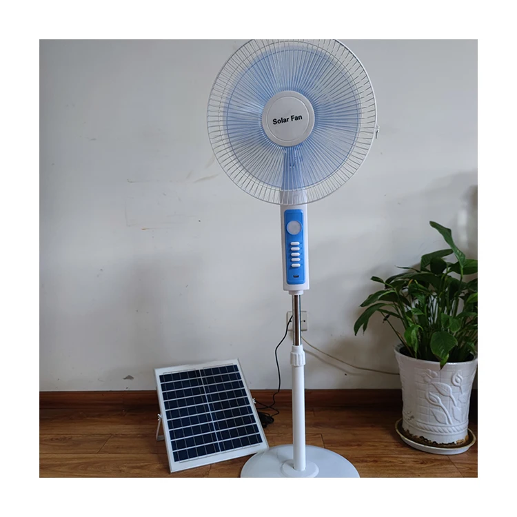 Solar Panel Output Usb Led Lights Battery Remote Control Solar Rechargeable Fan