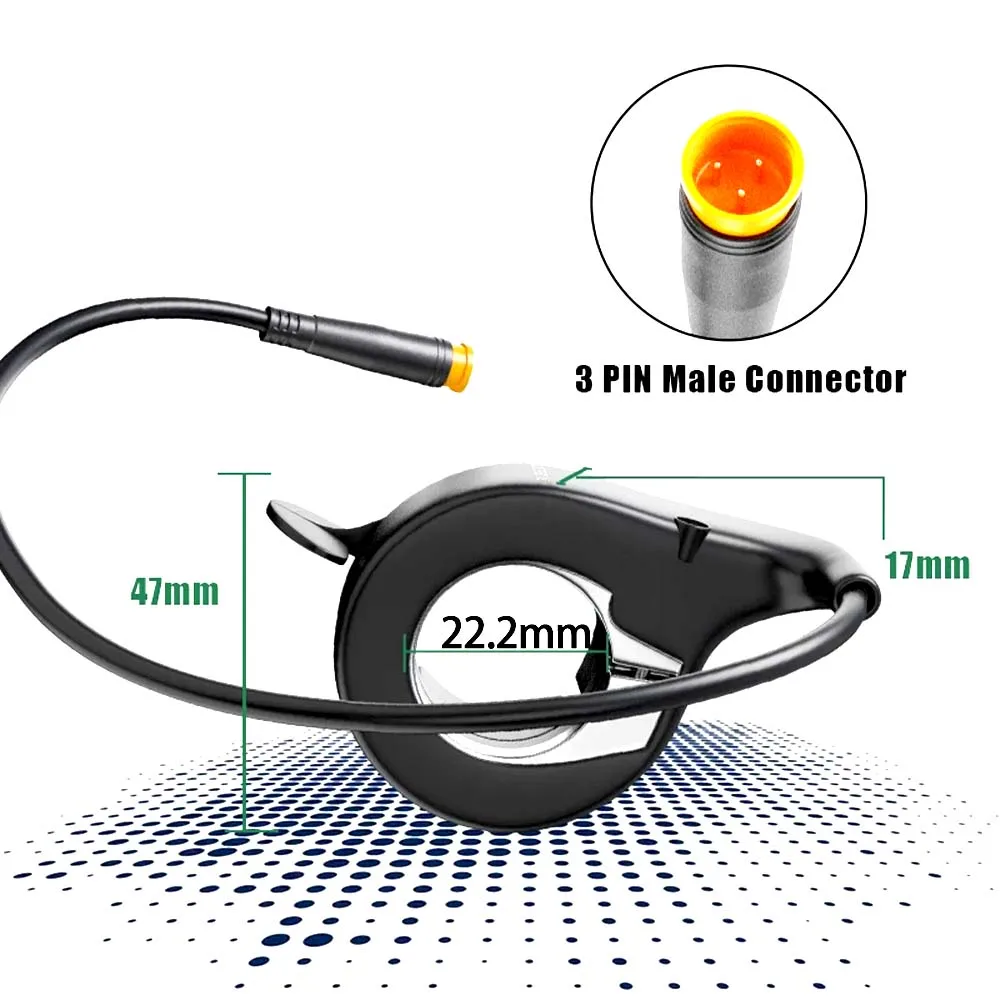 Jueshuai Electric Bike Thumb Throttle 3 Pin Male Connector Electric Bicycle Thumb Throttle Speed Handle Gas MTB Bicycle Parts