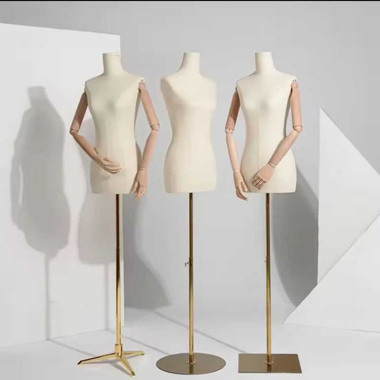 Wholesale Cheap Price Plastic Fabric Torso Mannequin Half Body Female Foam Mannequins