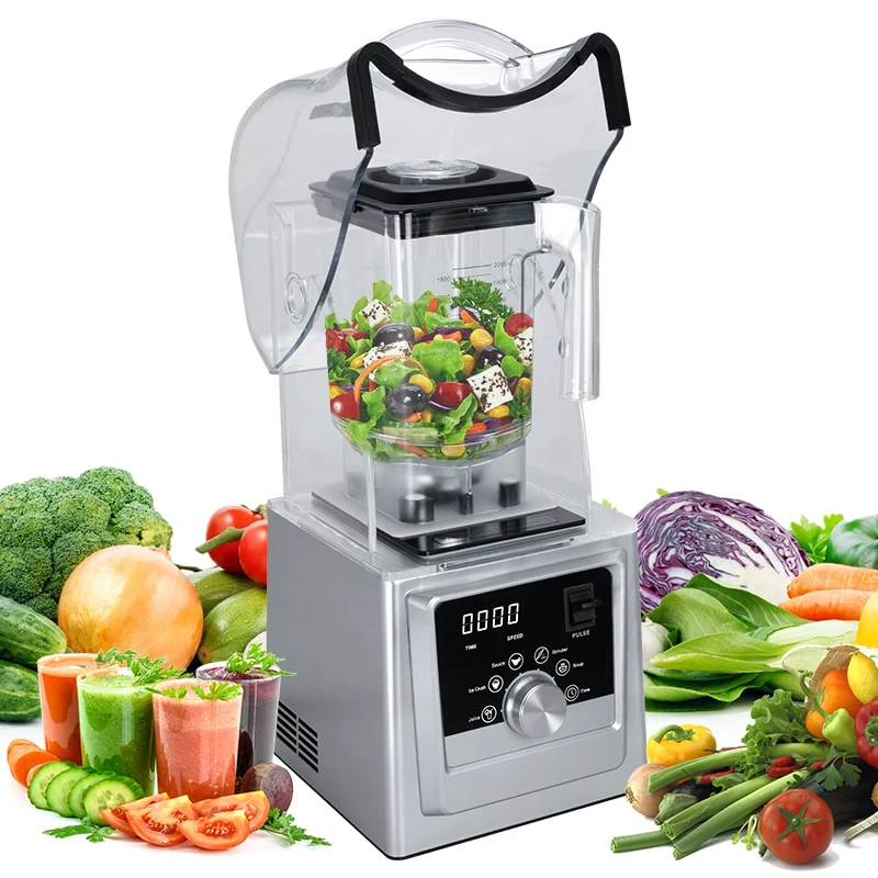 Plastic blenders commercial processor Silent Soundproof Blender With Cover multi function food blender with great price