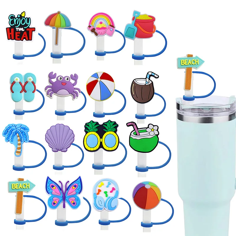 Top Selling Logo Green Shoe Charms Popular Shoes Decoration Cute Accessories Beach Straw Charms For Teens