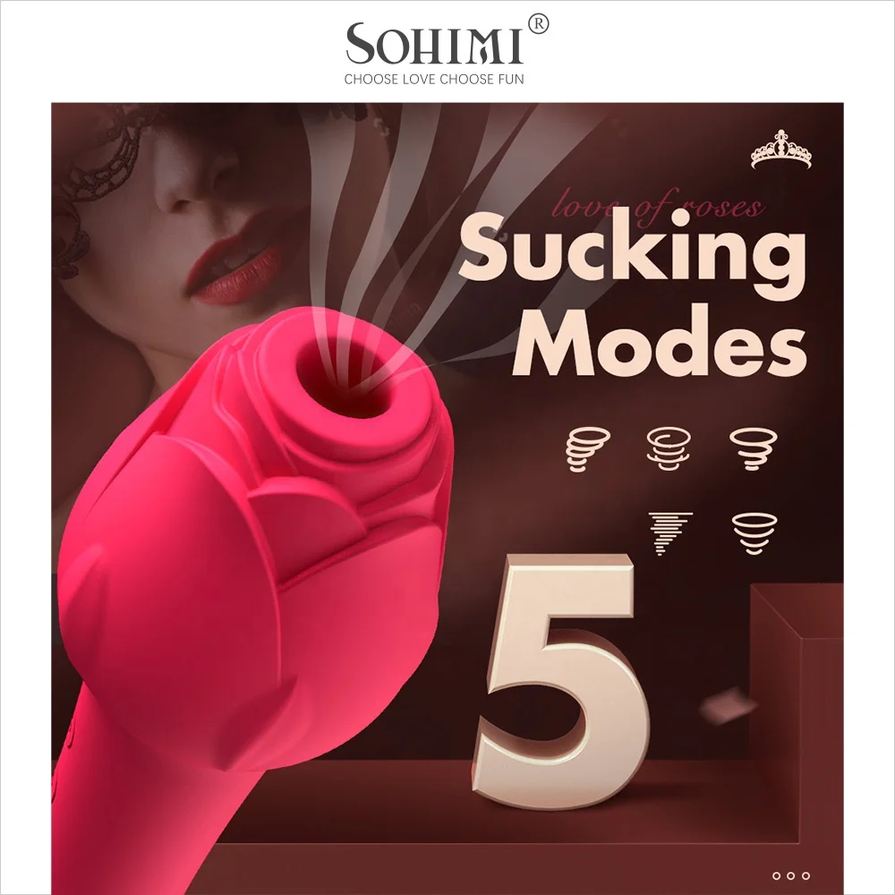 Powerful Masturbation Sex Toy G Spot Rabbit Vibrator Silicone Products Rose for