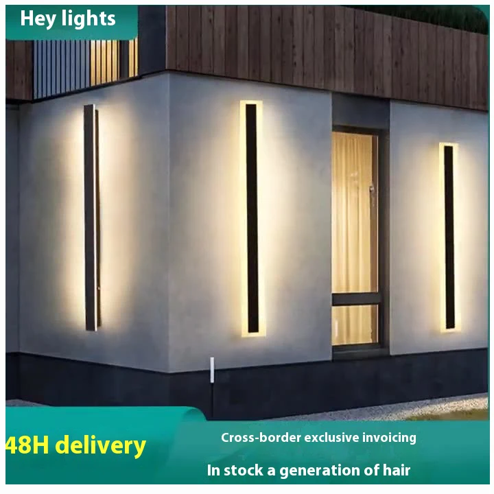 IP65 Waterproof Outdoor Wall Light 30-240cm Long Strip Wall Mounted Lights Facade lighting Wall Lamps Outside