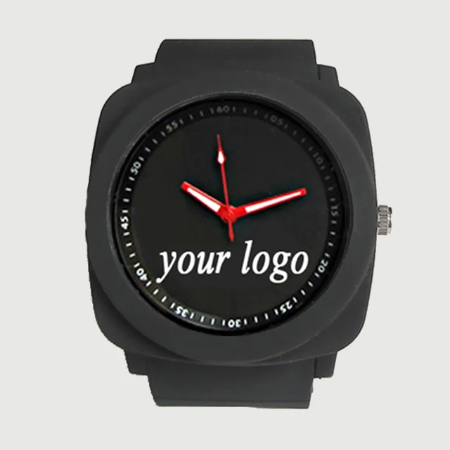2024  Newest custom logo men watch silicone 3ATM Waterproof Glass Lens stainless steel back waterproof watches for men