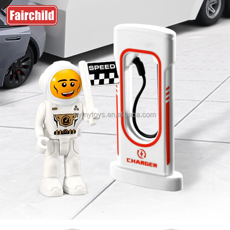 Aliexpress Hot Selling 1:24 Die Cast Car Tesla Model Y Pull Back Die Cast Car Music Light Simulation Tesla with Charging Pile