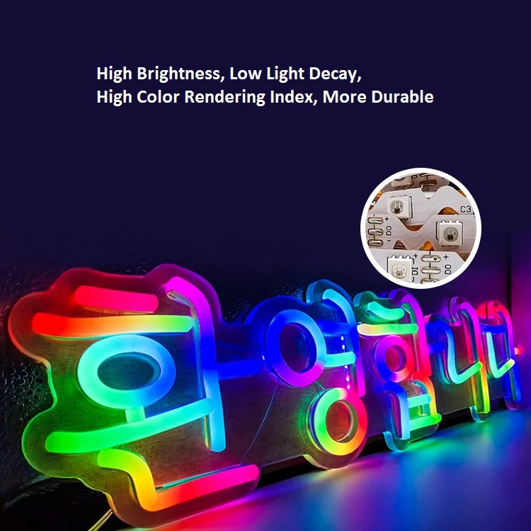 Хорошее качество 12 в 24 В Пиксельная адресная цифровая полоса SMD 5050 RGB полноцветная светодиодная Неоновая Гибкая веревка