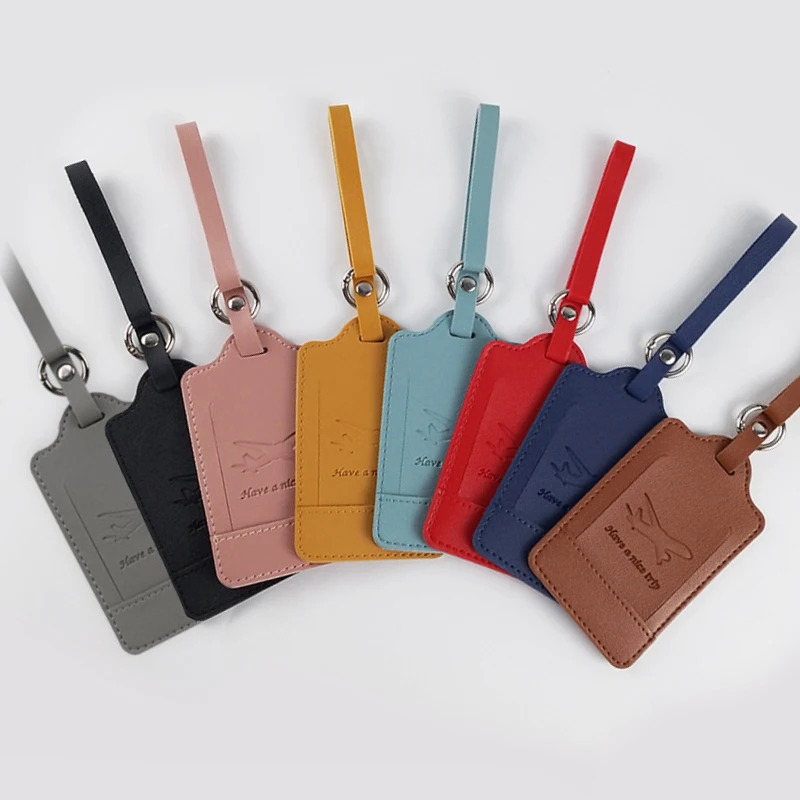 New design fashion vintage customized travel leather luggage tag