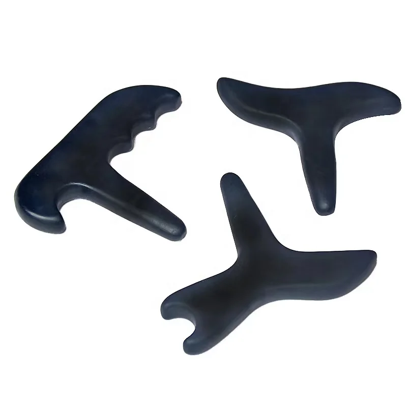 New  Factory Face and Body Lifting Black Bian Stone Guasha Facial Massager Gua Sha Tool
