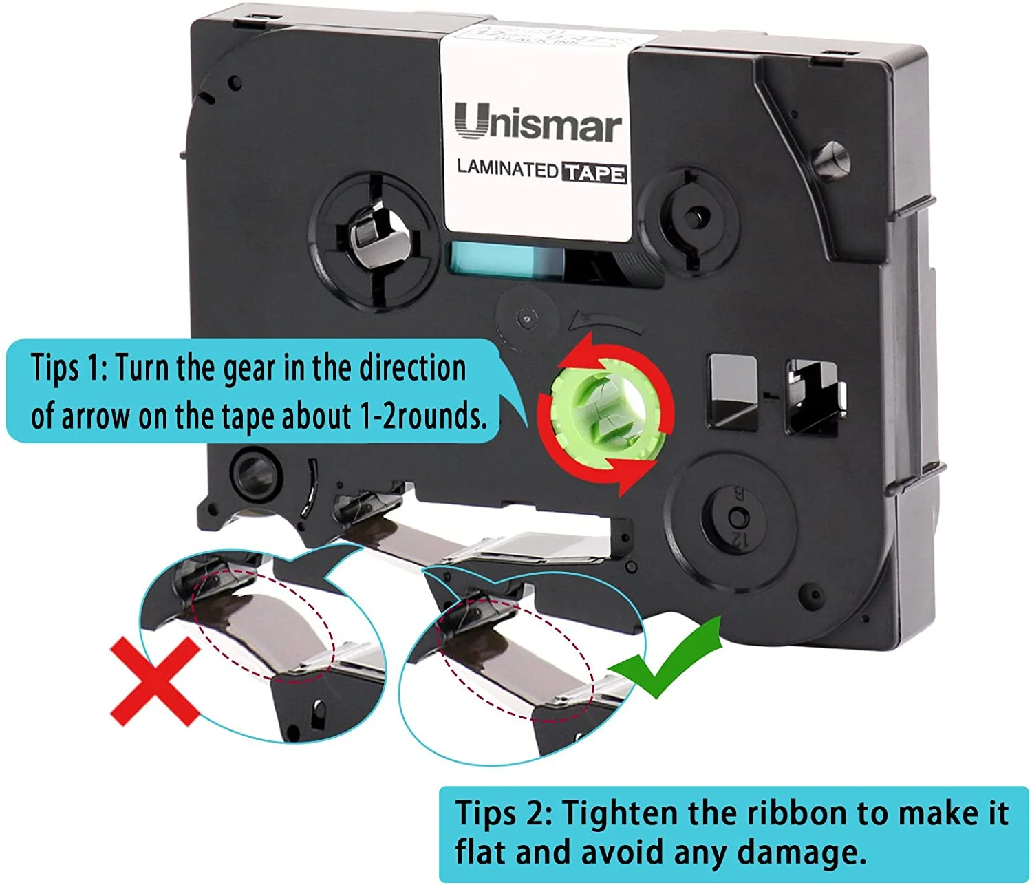 Compatible Tzs251 Brother Label Printer Tze-s251  Black On White tze tape 24mm Strong Adhesive Label Tape For tzes251 brother