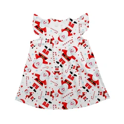 Spring Kids Short Sleeves Dress Children Boutique Clothing Milk Silk Baby Girl Princess Floral Dress