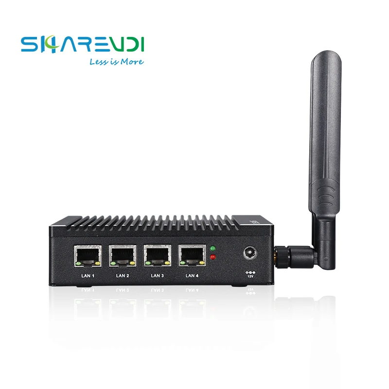 Factory Direct Sale hardware firewall  fanless 4 Lan N3700 Mini PC Industrial pfsense computer for network appliance