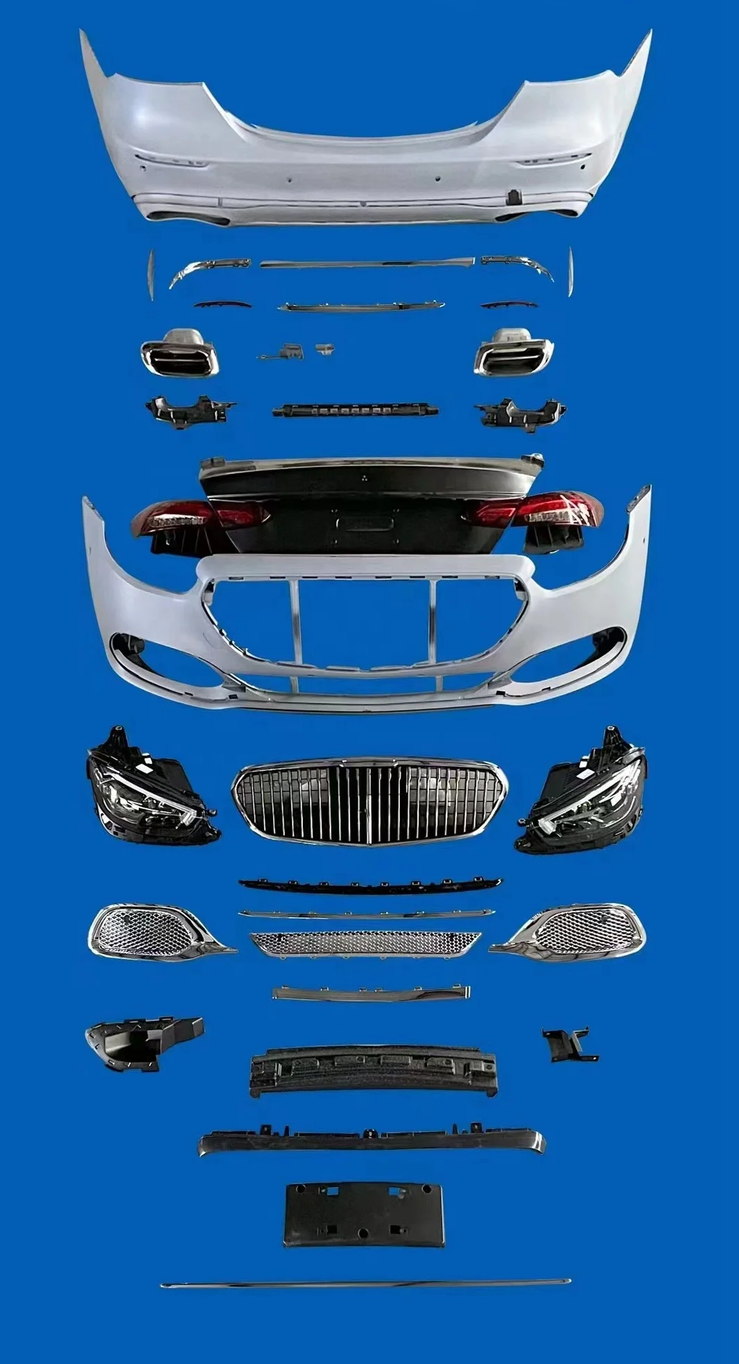 upgrade to the latest maybach style body kit bodykit sets with lamps for Mercedes benz E class W213 car parts 2016-2020