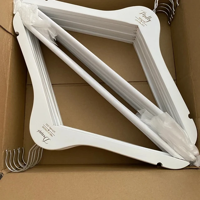 High-grade Wooden Pants Hangers Space Saving 360 Swivel Hook Clothes Hanger With Flat Clips
