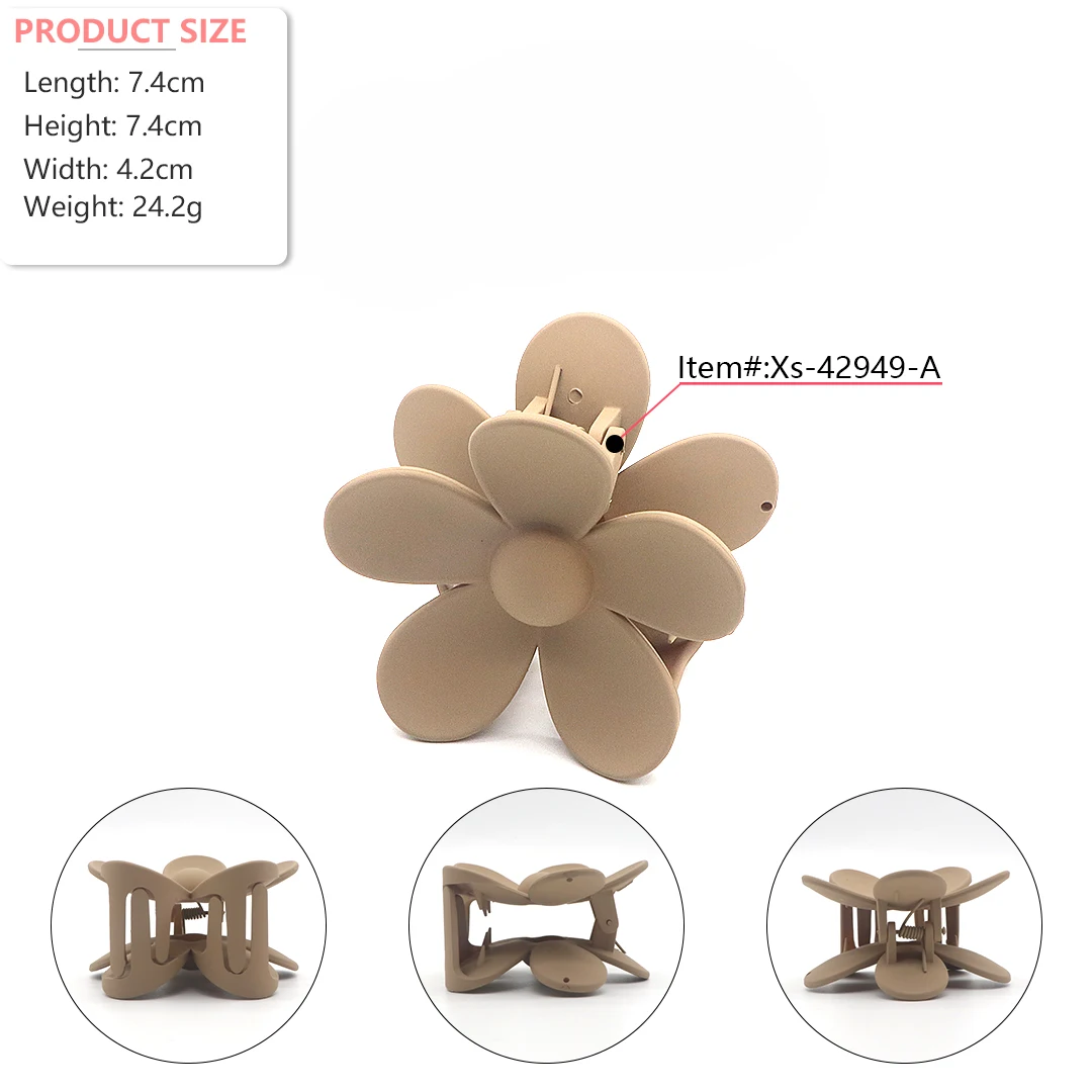 Cross-border spring and summer candy color clips sweet flower clips wholesale bath hair clips hair accessories