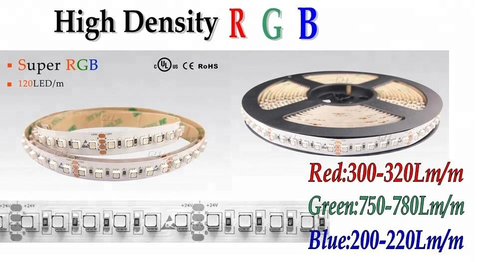 High Density SMD3535 RGB LED Strips good quality hot sale UL/ CE/ RoHS Listed interior led lighting LED tape Factory