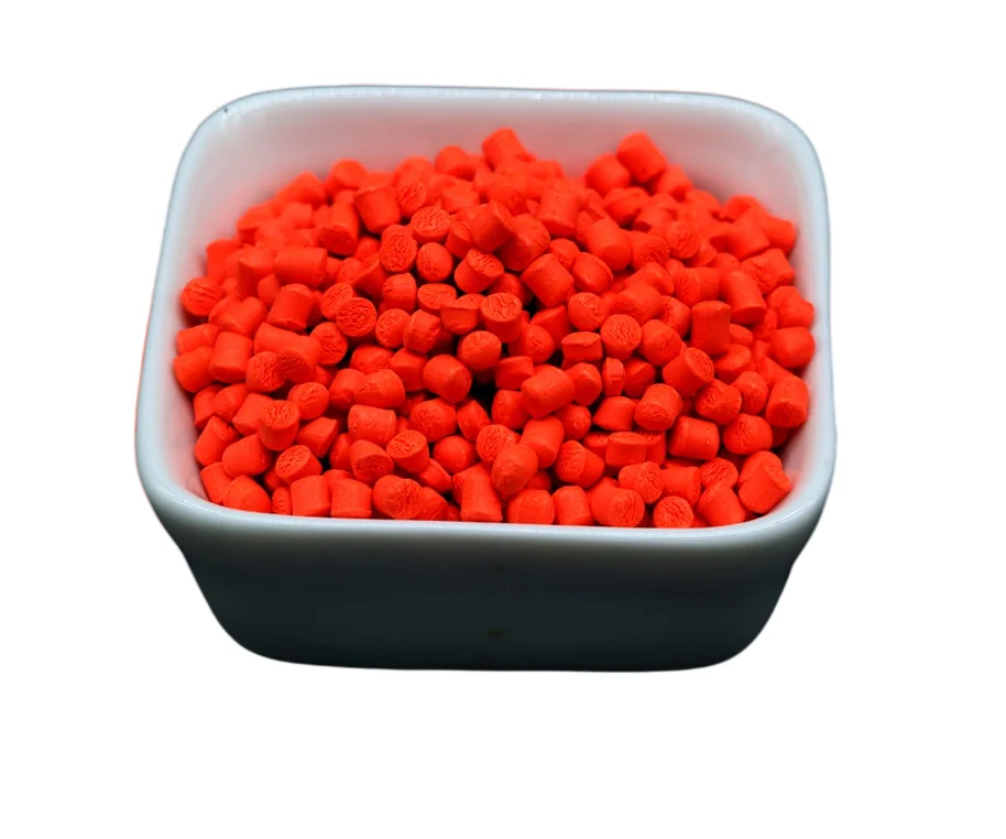 Yellow Fluorescent Effect Color PE Film Virgin Pearly Lustre Masterbatch  For Traffic Signs Products