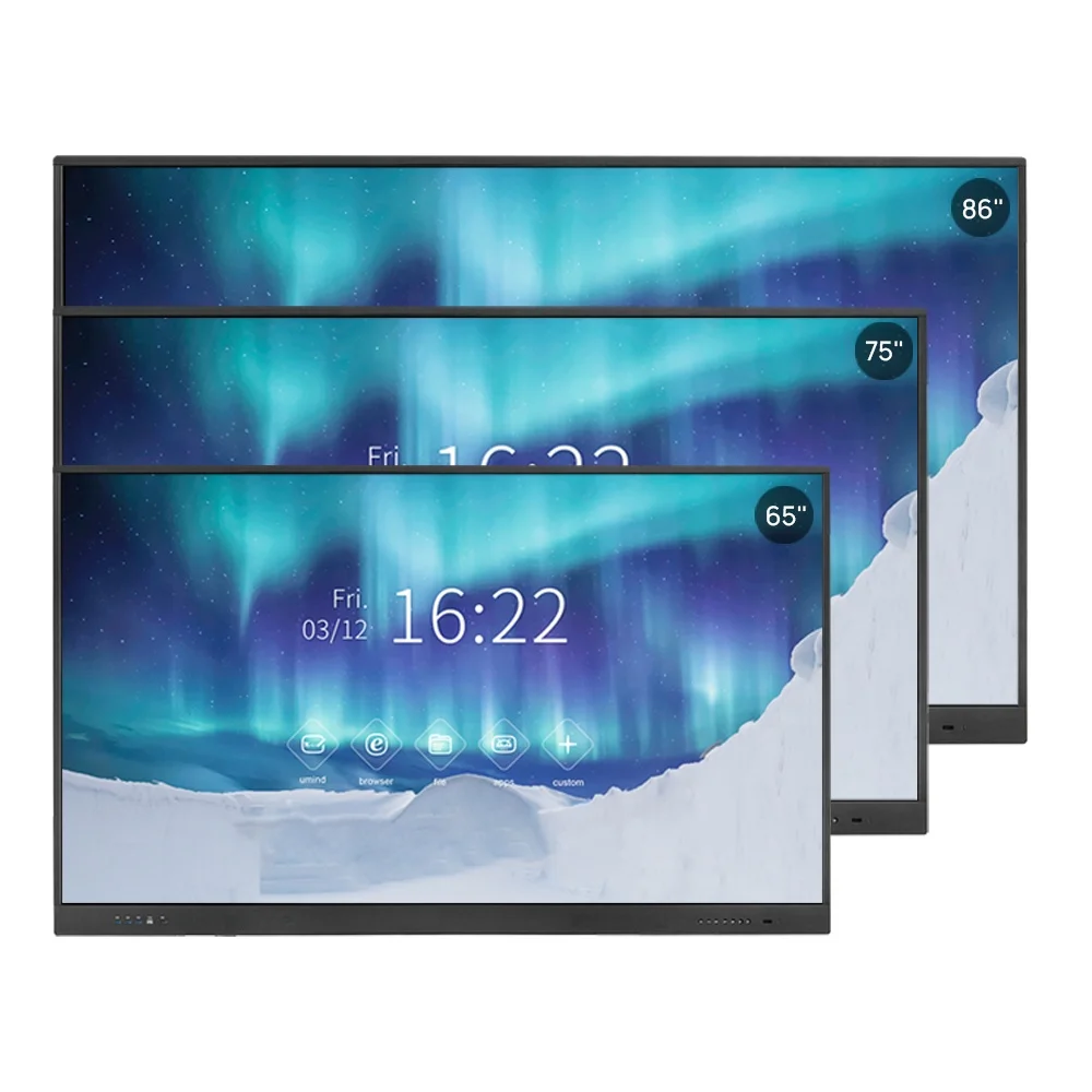 Riotouch Digital Whiteboard 4K Display 65 75 86 inch Interactive Flat Panel Multi Touch Screen Smart Board