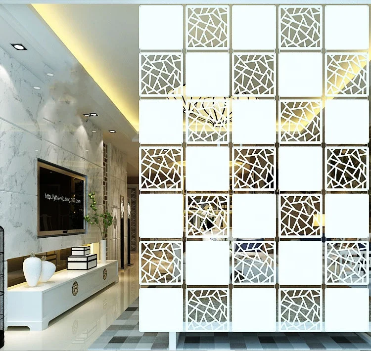 2022 New Products Custom Black PVC Hanging PVC Divider Carved Partition Wall Separator Room Screens For Home Decor