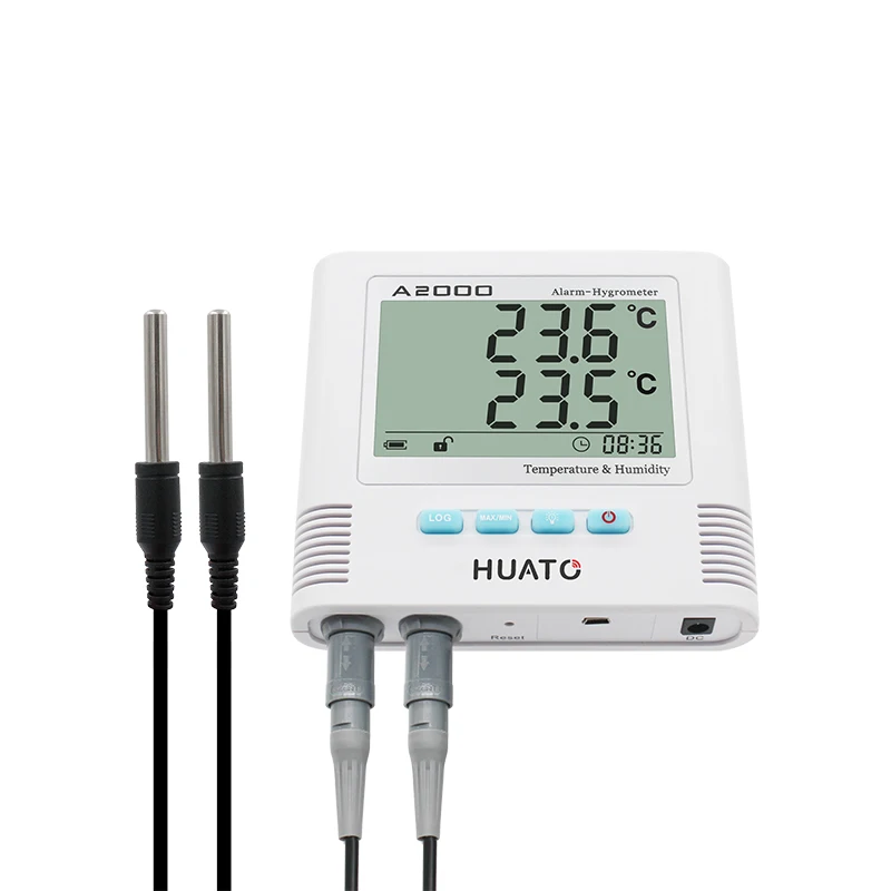 Double External Sensor Temperature Hygro-thermometer with Calibration Function by Key
